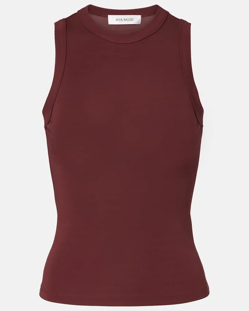 Aya Muse Top aus Jersey Burgund