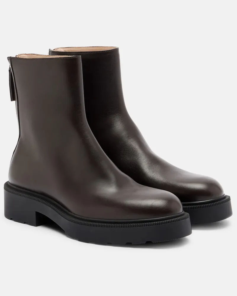 The Row Ankle Boots Nobilis Fast aus Leder Braun