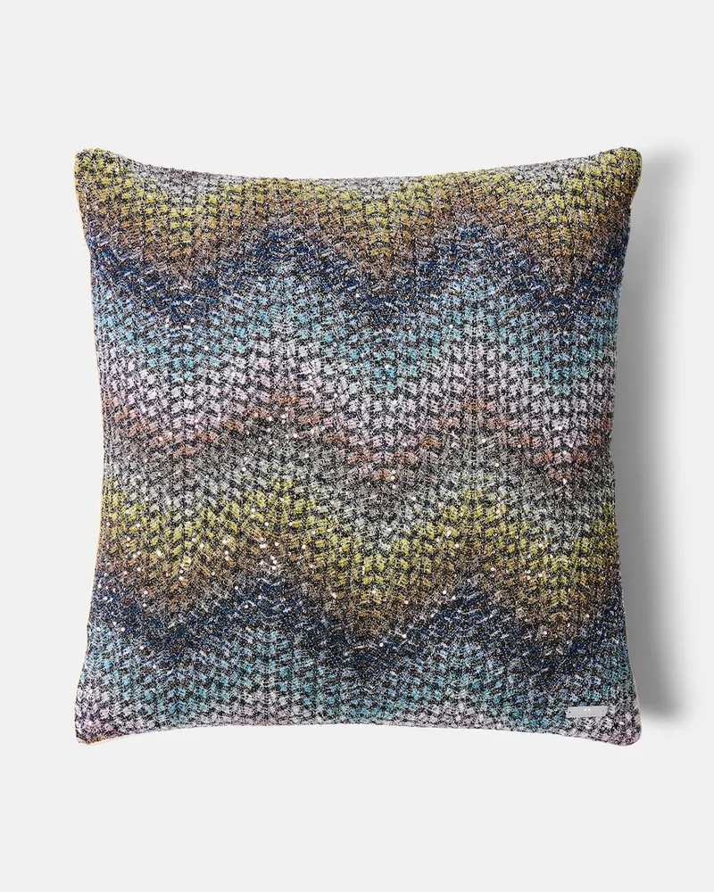 Missoni Kissen Salina aus Häkelstrick mit Pailletten Multicolor