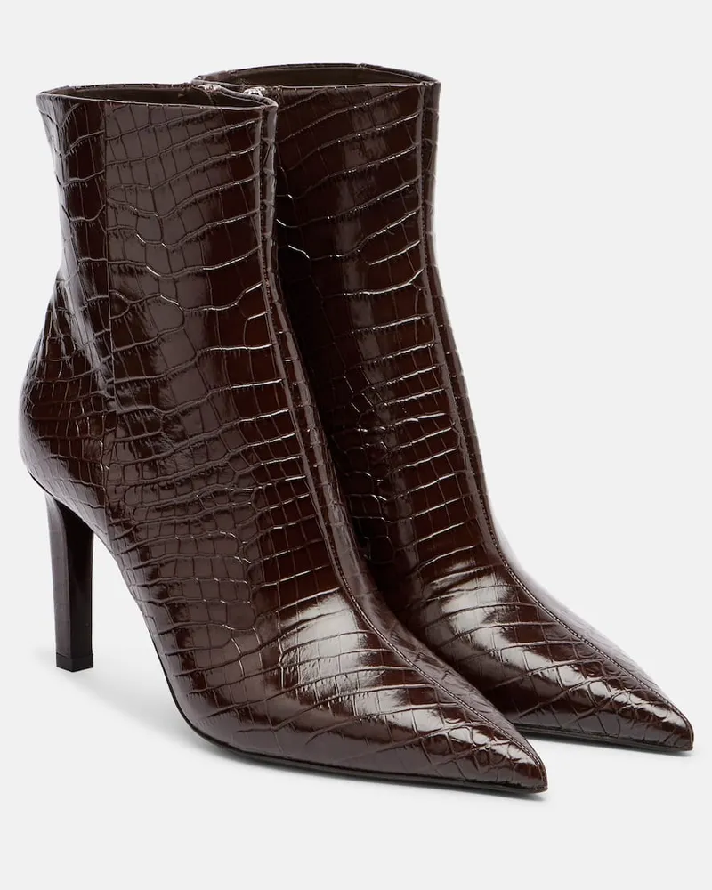 Jimmy Choo Ankle Boots Frankie 85 aus Leder Braun