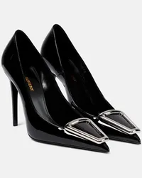 Saint Laurent Pumps Avenue 110 aus Lackleder Schwarz