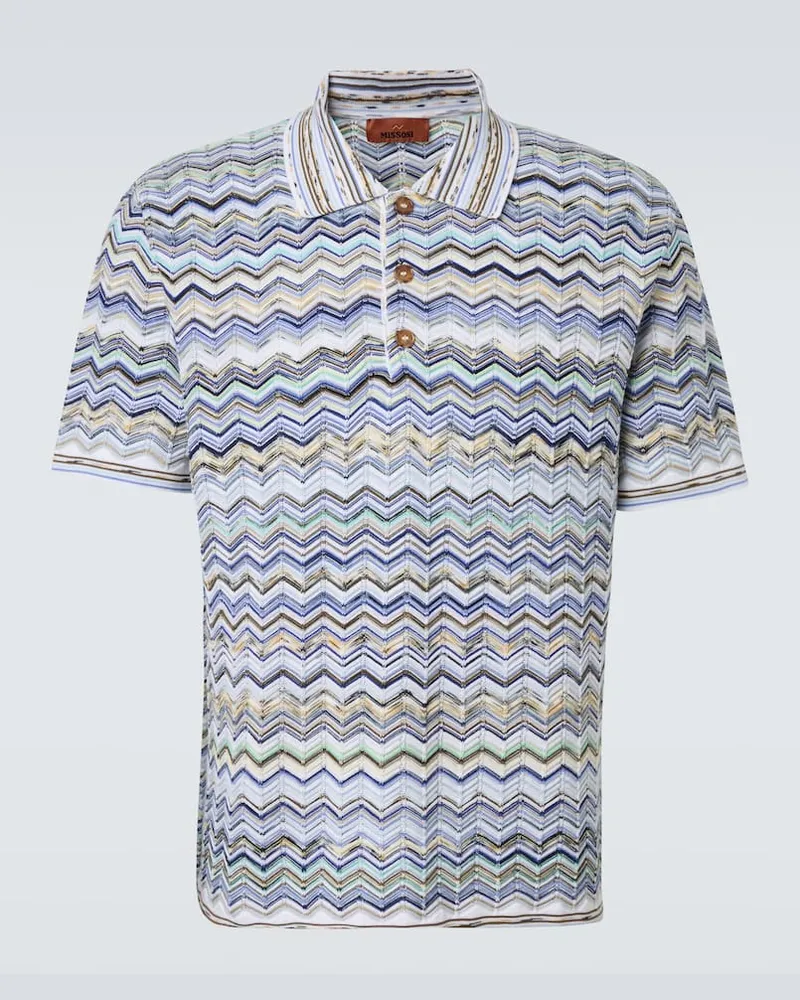 Missoni Polohemd aus Baumwolle Blau