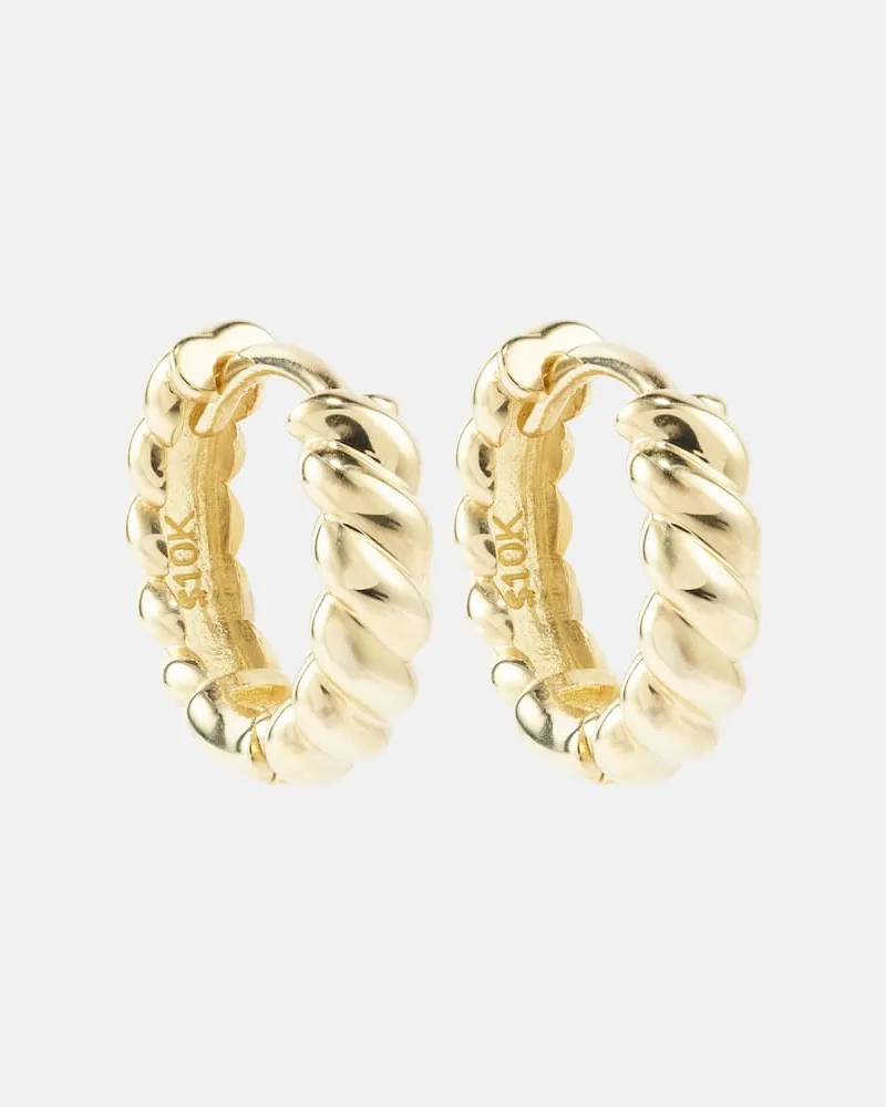 Stone & Strand Ohrringe Brioche aus 10kt Gelbgold Gold