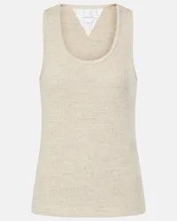 Bottega Veneta Top aus Rippstrick Beige