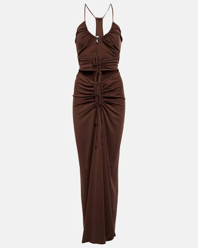 Christopher Esber Maxikleid mit Cut-outs Braun