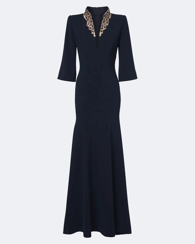 Jenny Packham Verzierte Robe Nyota Blau