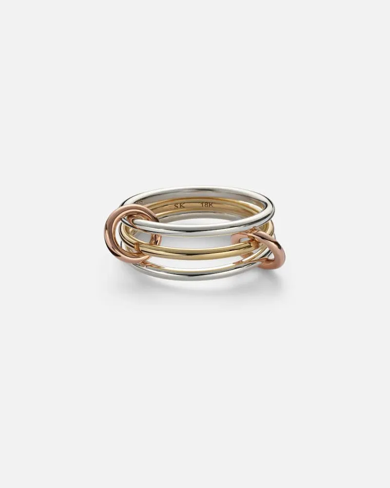 Spinelli Kilcollin Ring Solarium aus 18kt Gelbgold und Sterlingsilber mit 18kt Roségold Silber