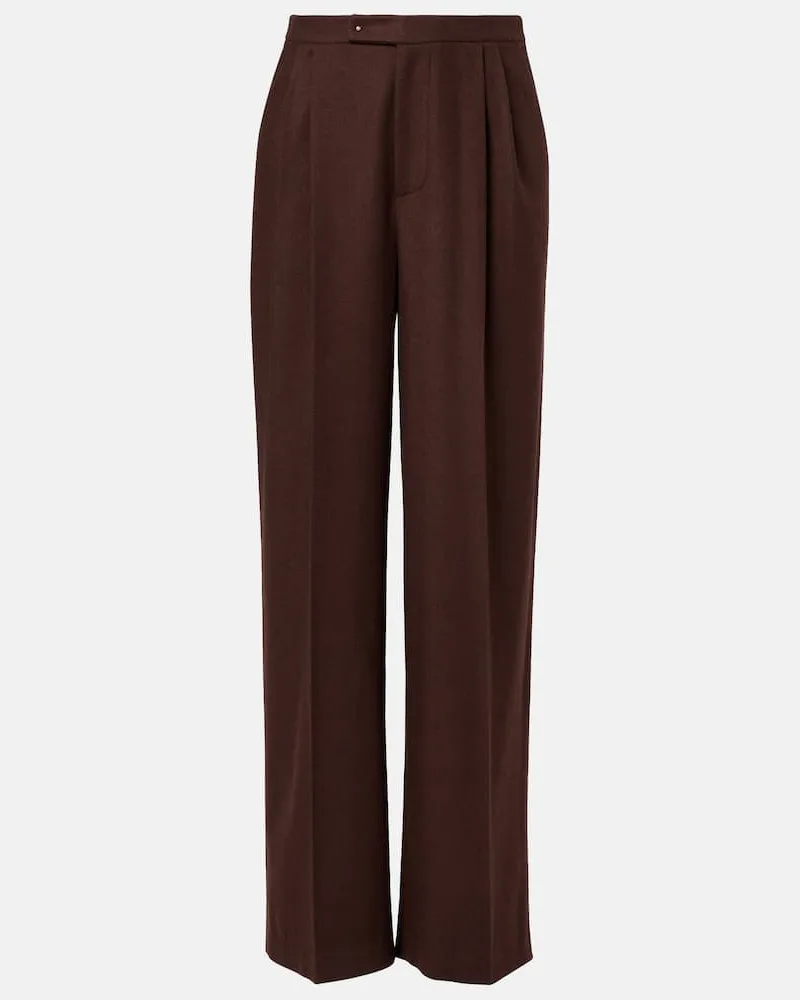 Vince Gerade Mid-Rise-Hose Braun