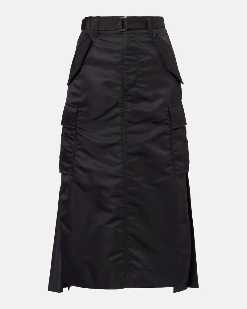 Sacai Midirock Nylon aus Twill Schwarz