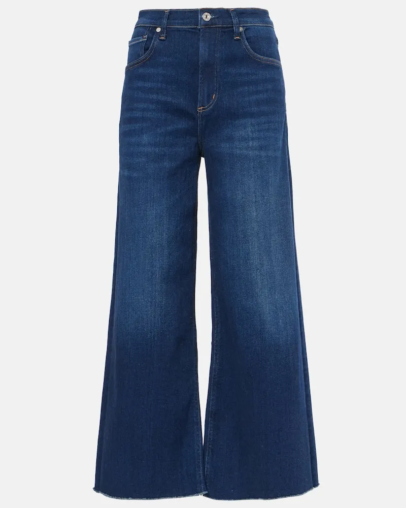 Citizens of humanity High-Rise Cropped Wide-Leg Jeans Blau
