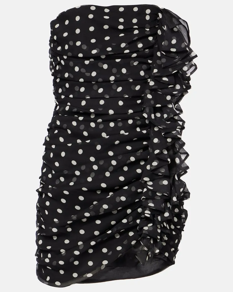 Nina Ricci Minikleid aus Seidenchiffon Schwarz