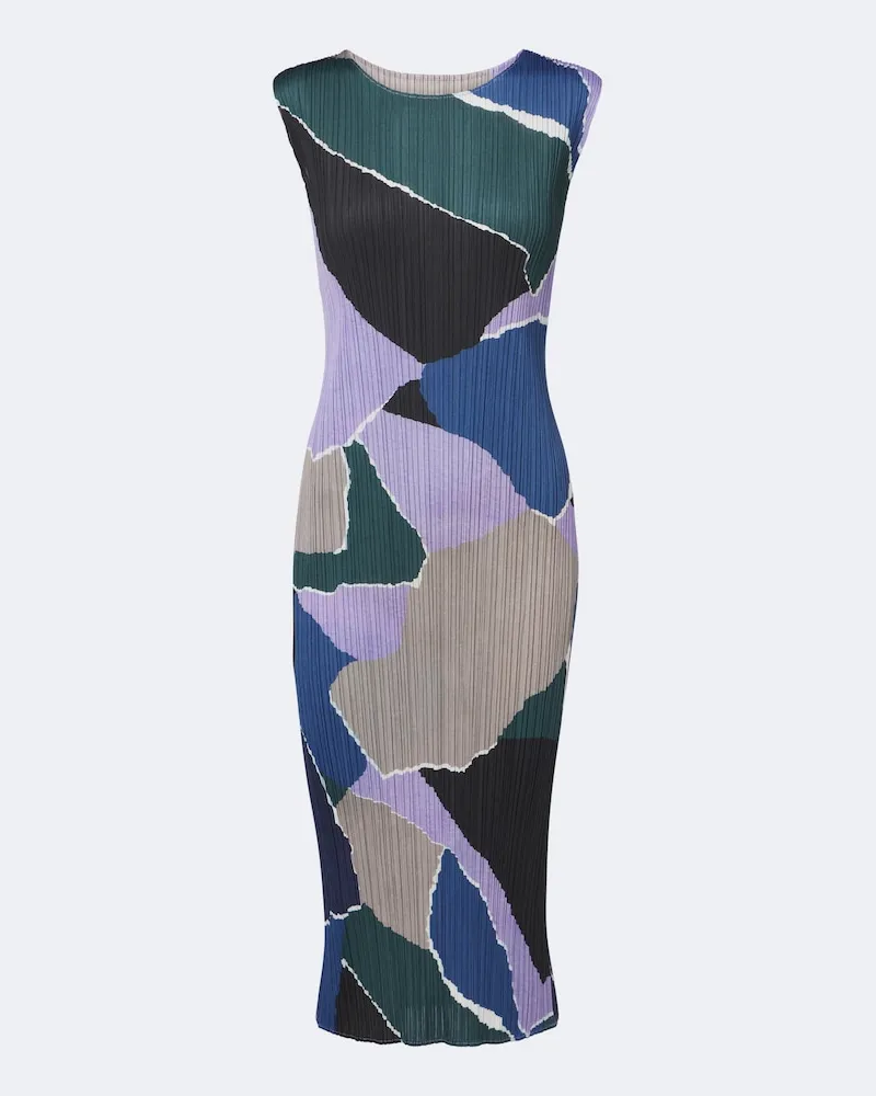 Issey Miyake Bedrucktes Midikleid Surprise Multicolor