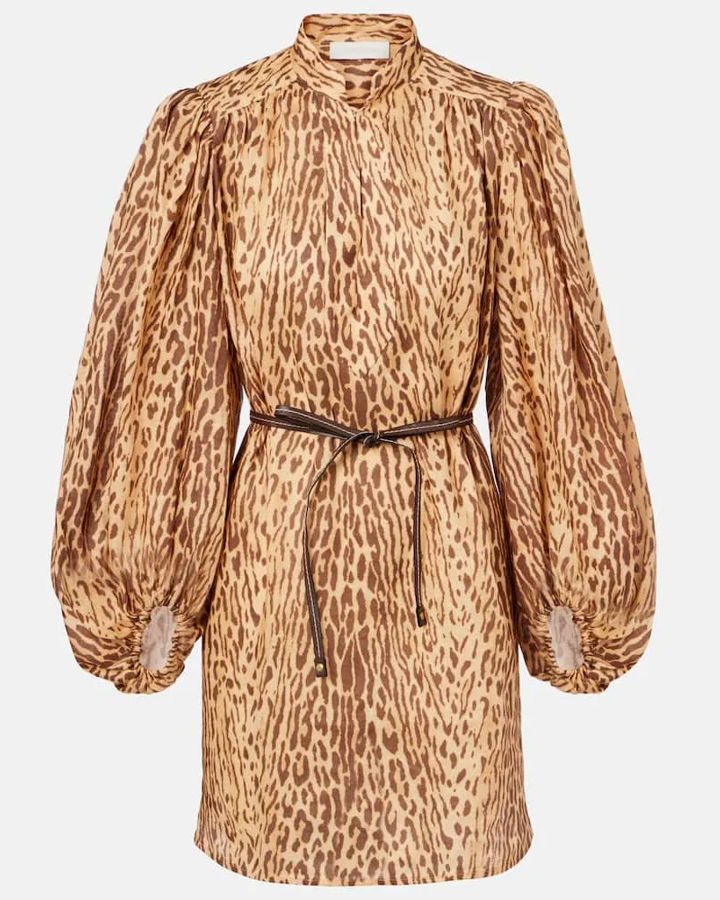 Zimmermann Tunika Cascadian aus Leinen Beige