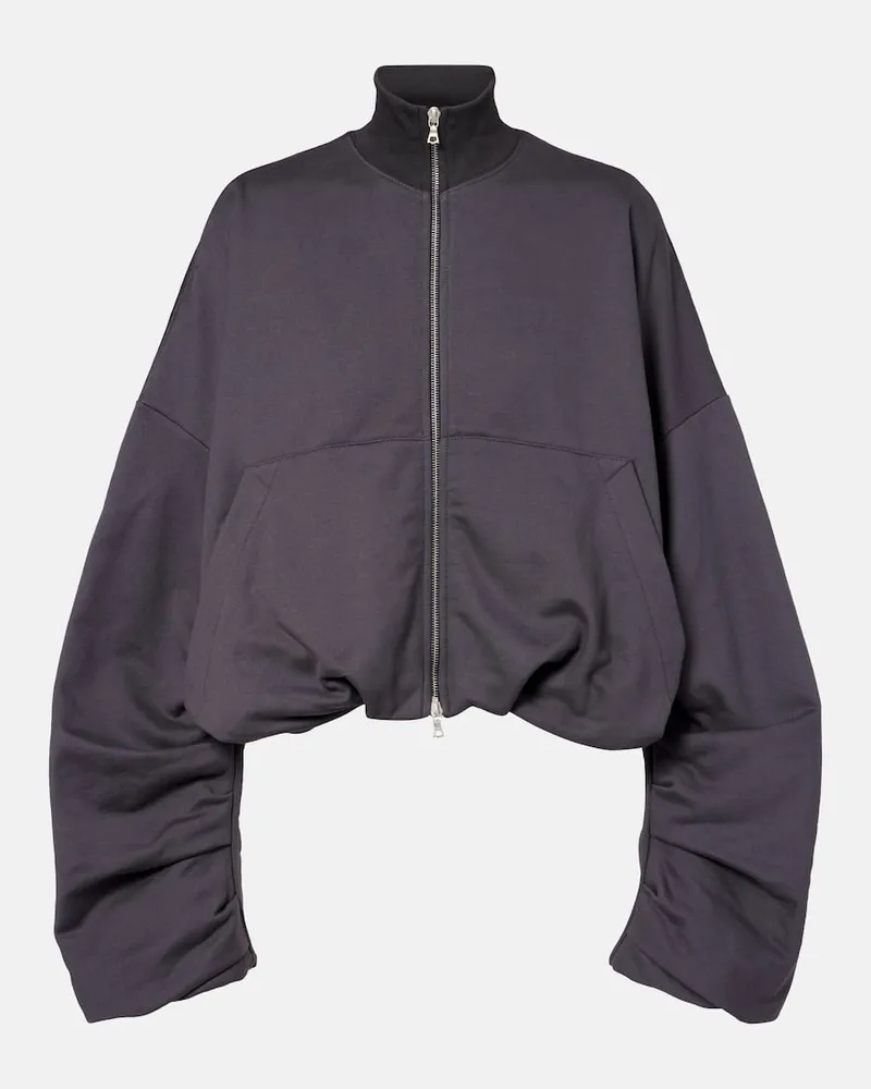 Dries van Noten Jacke aus Baumwoll-Jersey Grau