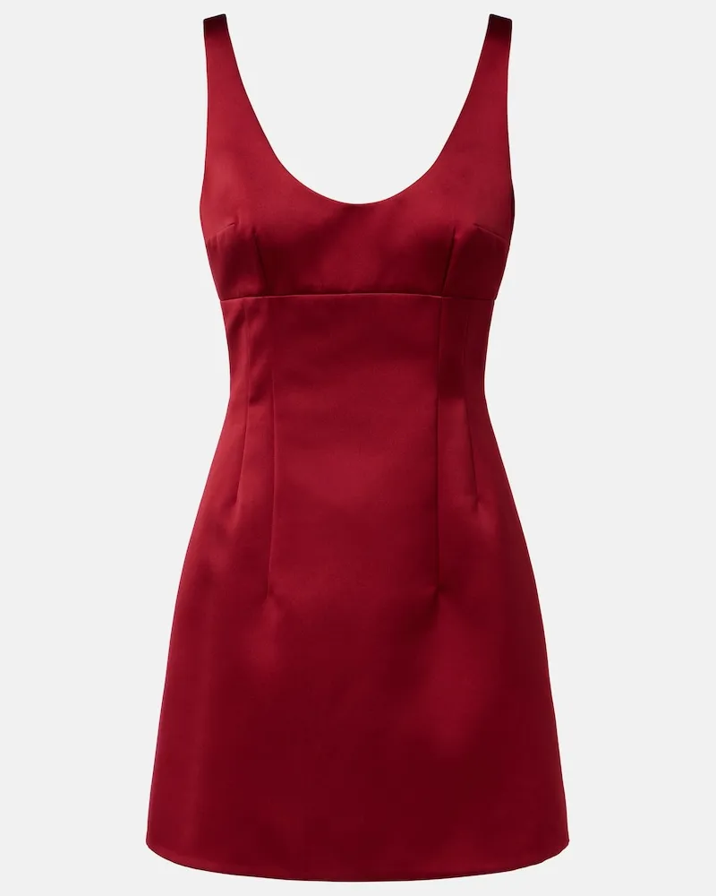 EMILIA WICKSTEAD Minikleid Einna aus Satin Burgunderrot