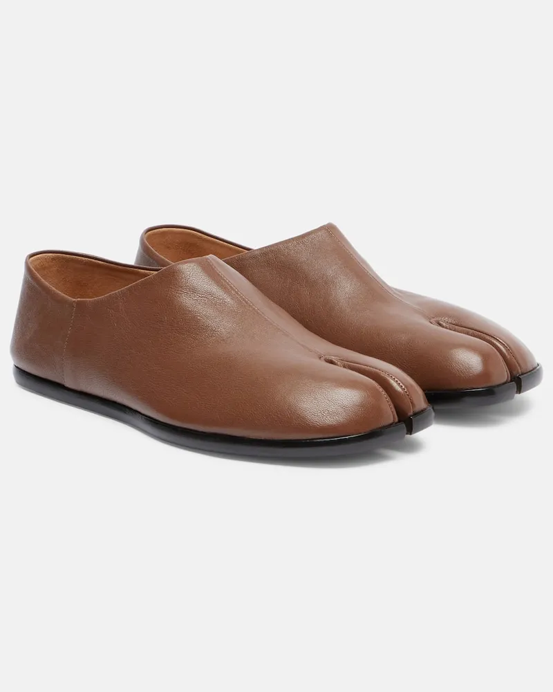 Maison Margiela Slip-Ons Tabi Babouche aus Leder Braun