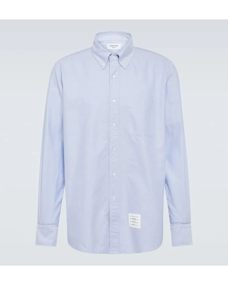 Thom Browne Oxford-Hemd aus Baumwolle Blau