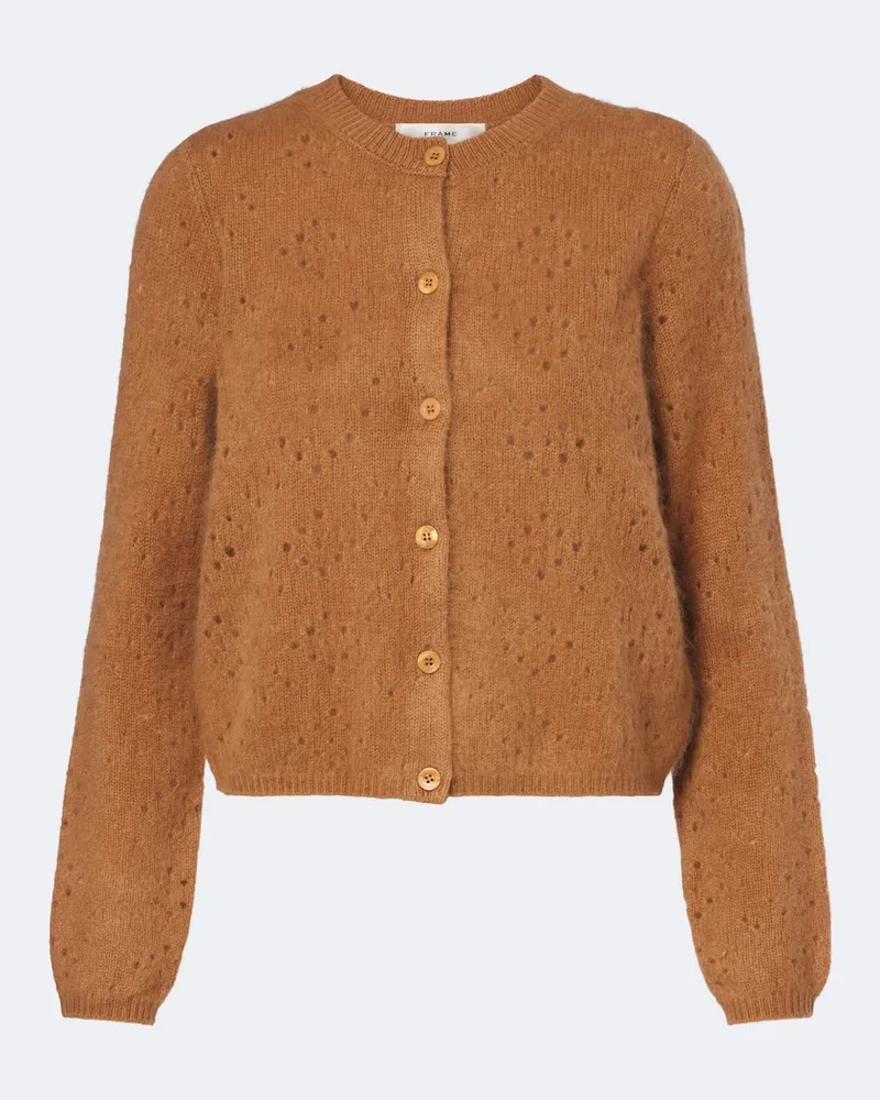Frame Denim Cardigan aus einem Woll- und Kaschmirgemisch Orange
