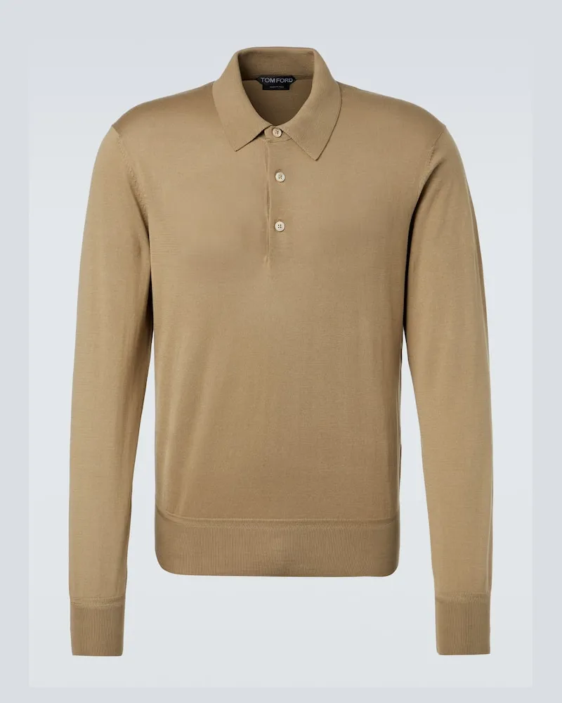 Tom Ford Polopullover aus Baumwolle Beige