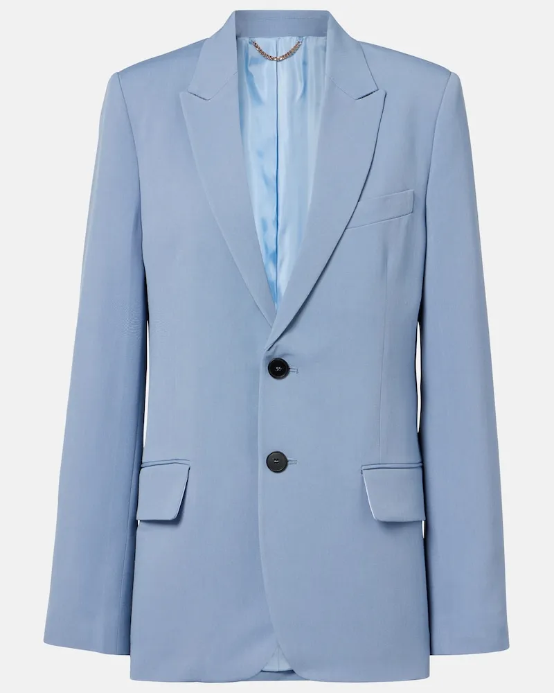 Victoria Beckham Einreihiger Blazer Blau