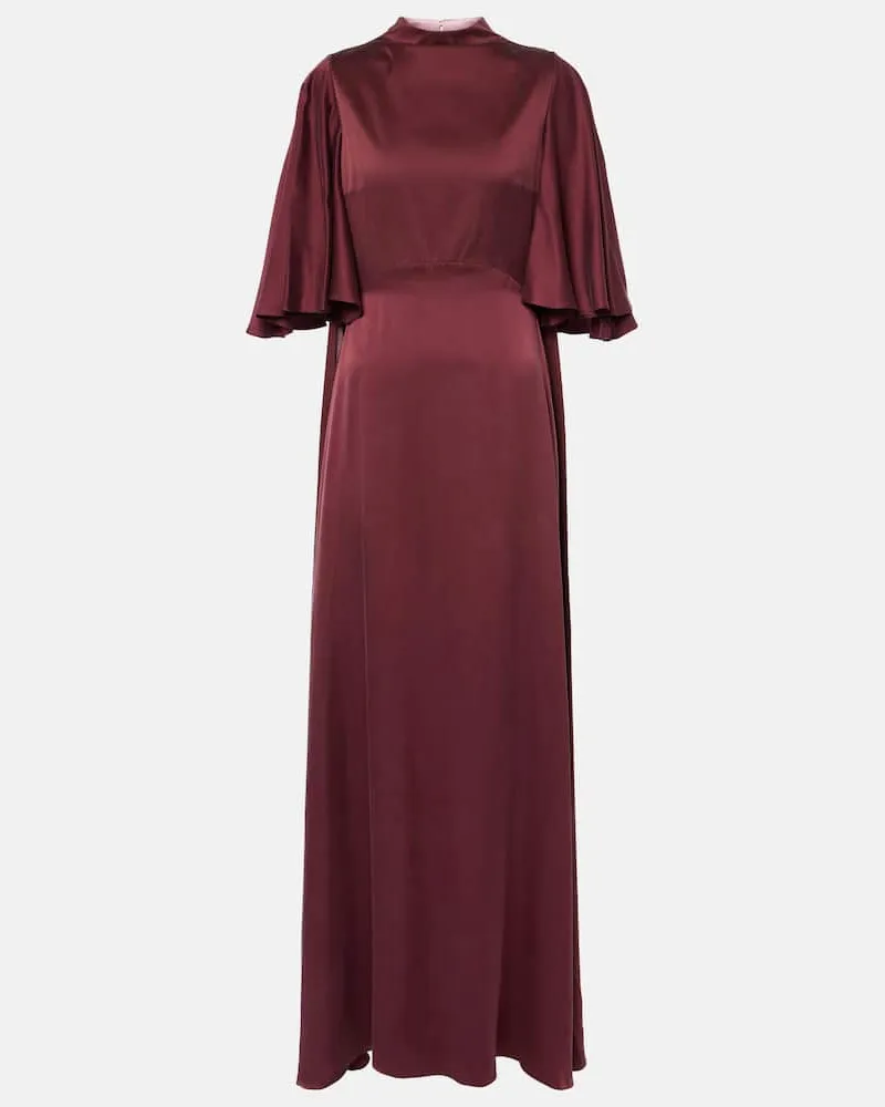 Roksanda Ilincic Robe Kalydria aus Seide Burgunderrot
