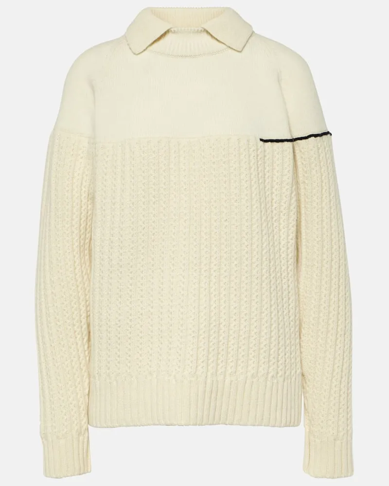 Victoria Beckham Pullover aus Wolle Weiß