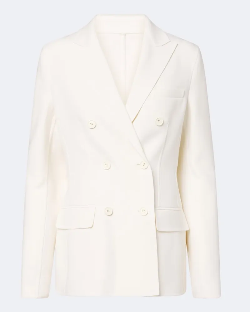 Fendi Zweireihiger Blazer aus Wolle Weiß
