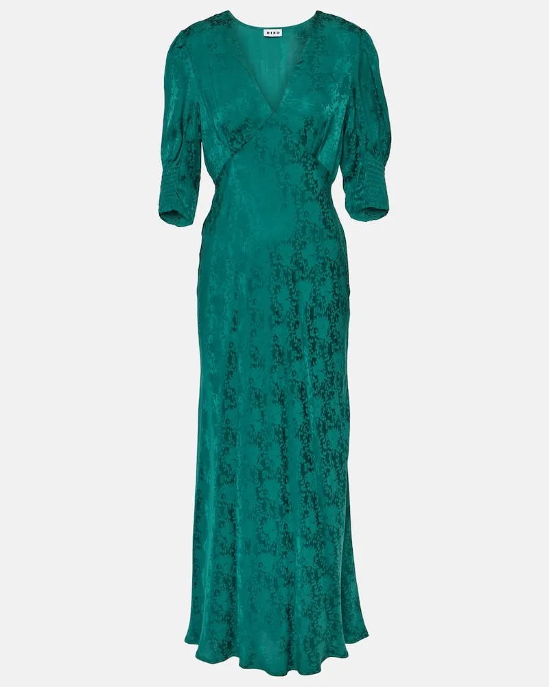 RIXO Midikleid Zadie aus Crêpe Grün