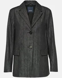 Max Mara Blazer Murano aus Chambray Schwarz