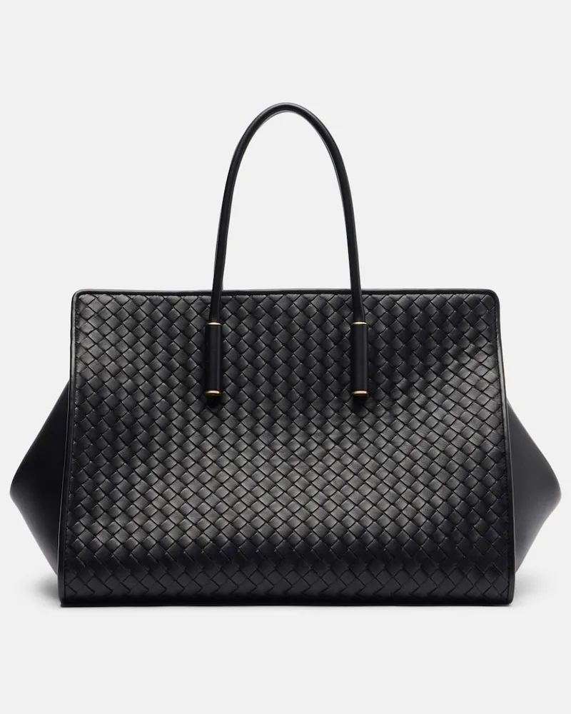 Bottega Veneta Tote Bag Barbara Medium aus Leder Schwarz