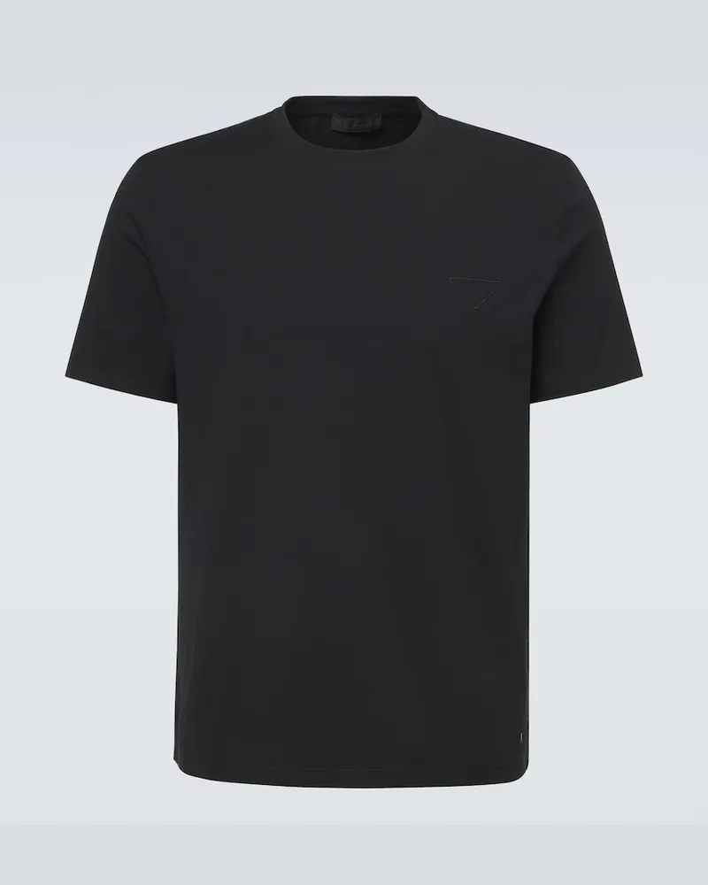 Prada T-Shirt aus Jersey Schwarz