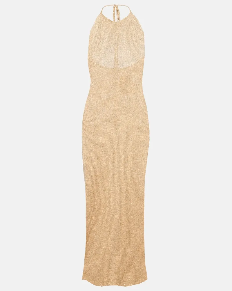 BANANHOT Maxikleid Nico mit Pailletten Gelb