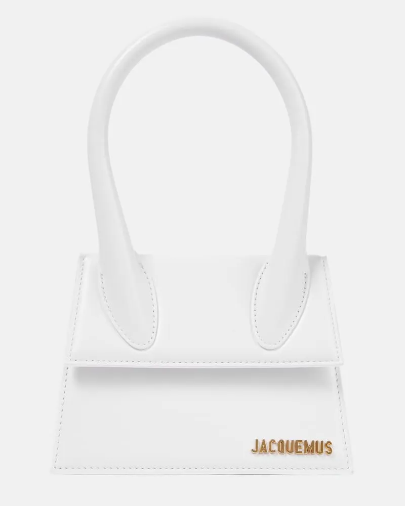 Jacquemus Schultertasche Le Chiquito Moyen aus Leder Weiß