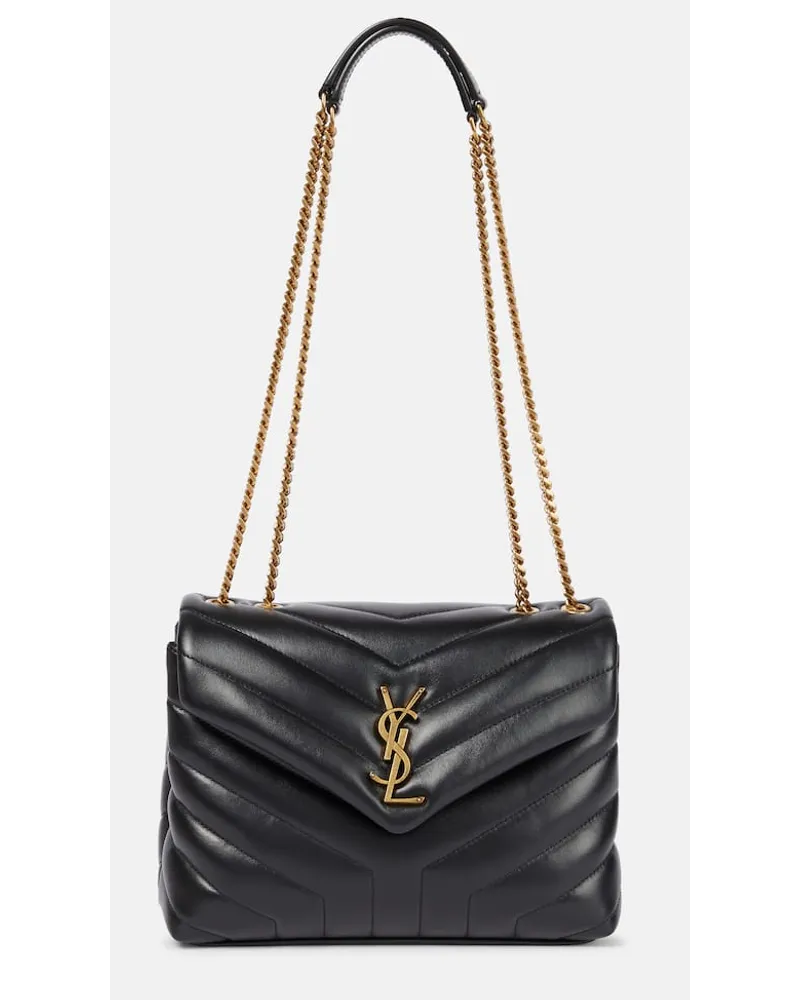 Saint Laurent Schultertasche Loulou Small aus Leder Schwarz