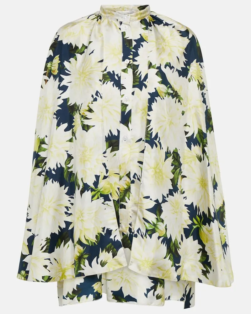 Oscar de la Renta Bluse aus Seide Weiß