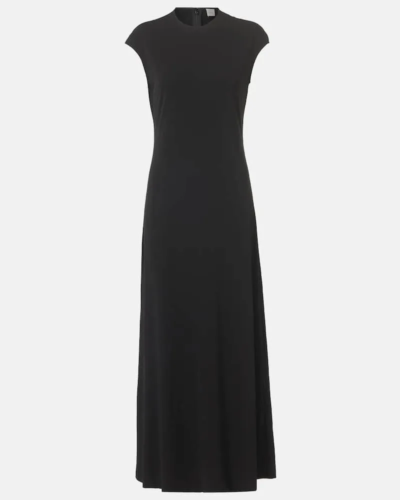 Totême Maxikleid aus Jersey Schwarz