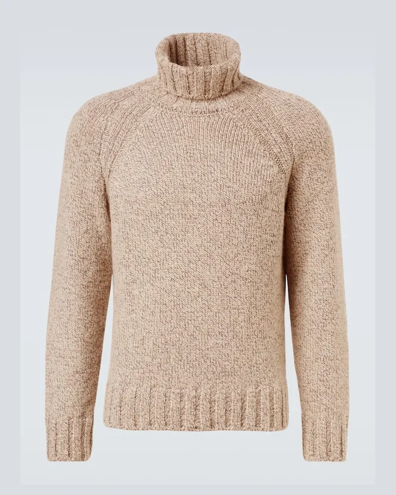 Ermenegildo Zegna Pullover aus Kaschmir und Wolle Beige
