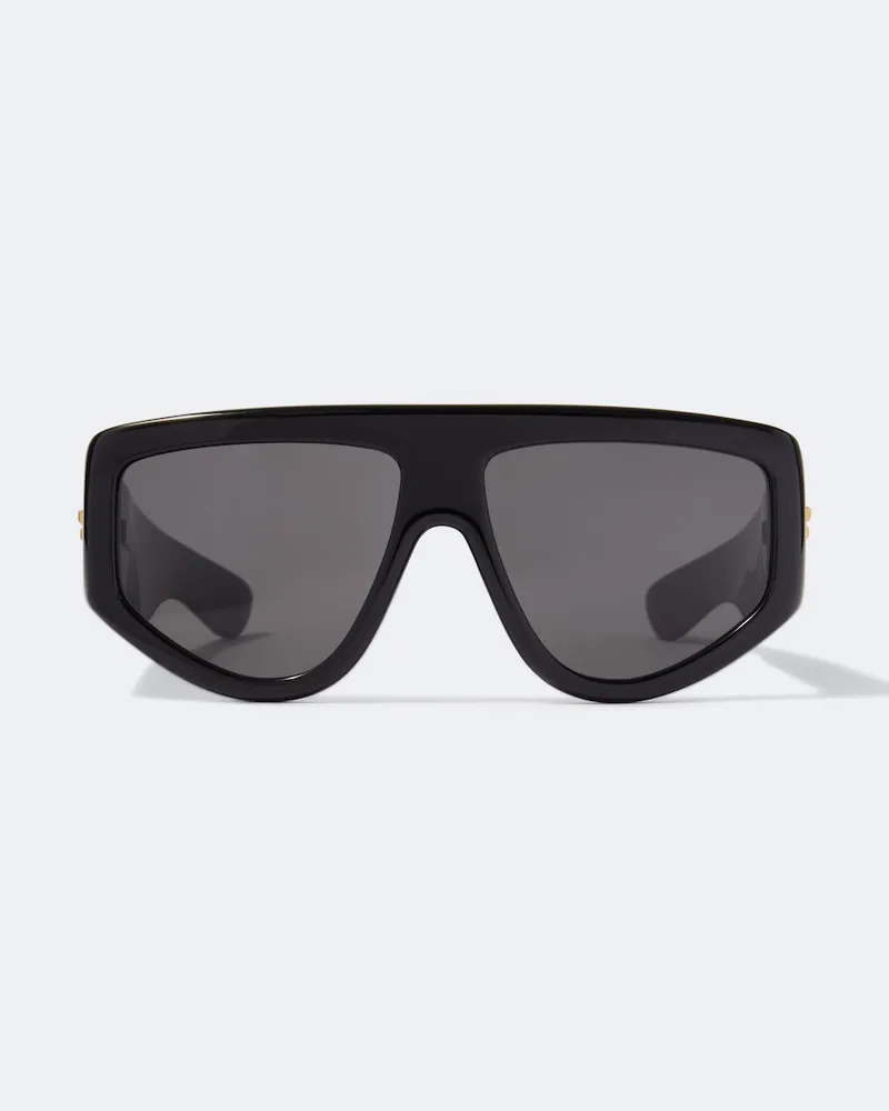 Bottega Veneta Sonnenbrille Shield Schwarz