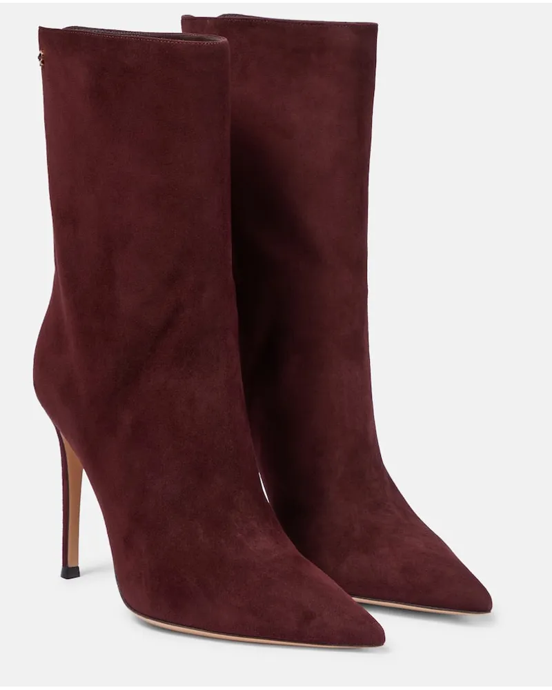 Gianvito Rossi Stiefel Reus aus Veloursleder Rot