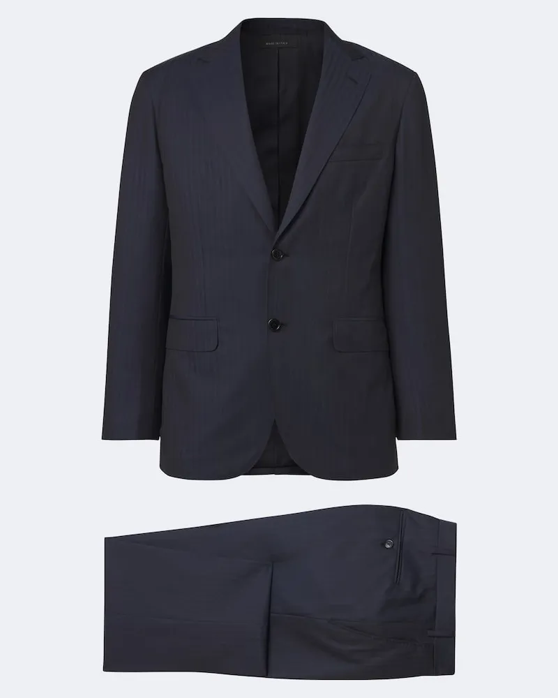Brioni Anzug aus Wolle Blau