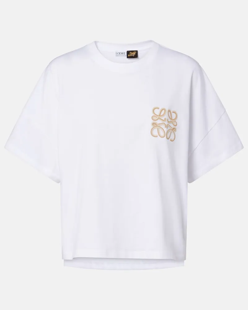 Loewe Paula's Ibiza T-Shirt aus Baumwoll-Jersey Weiß