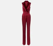 Jumpsuit Scalata aus Satin mit Samt