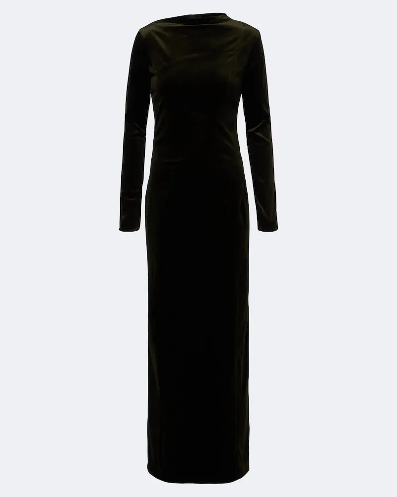 Jil Sander Robe aus Baumwollsamt Grün