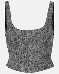 STAUD Cropped-Top Wells Grau