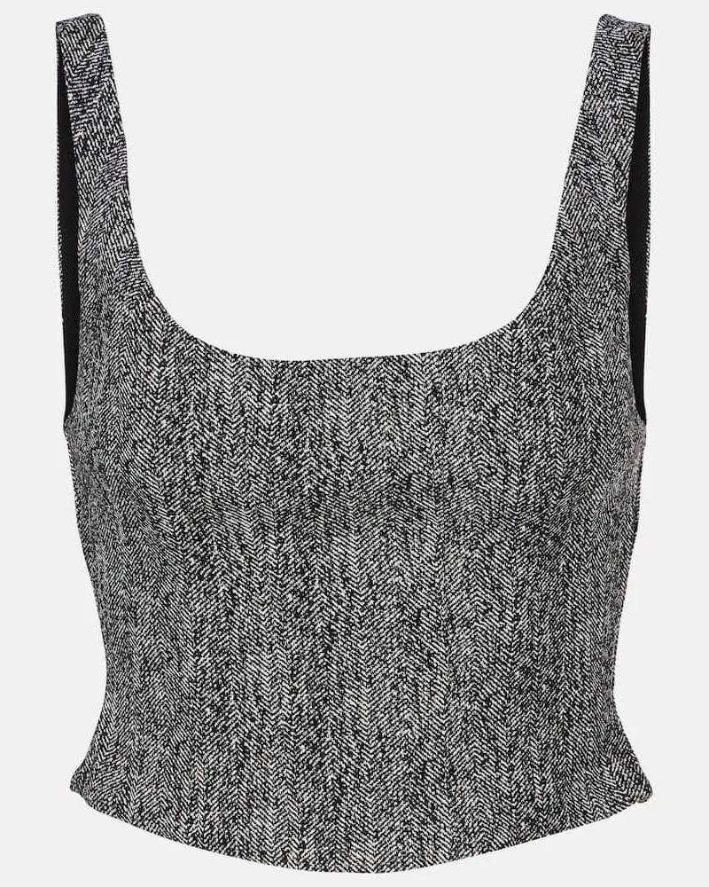 STAUD Cropped-Top Wells Grau