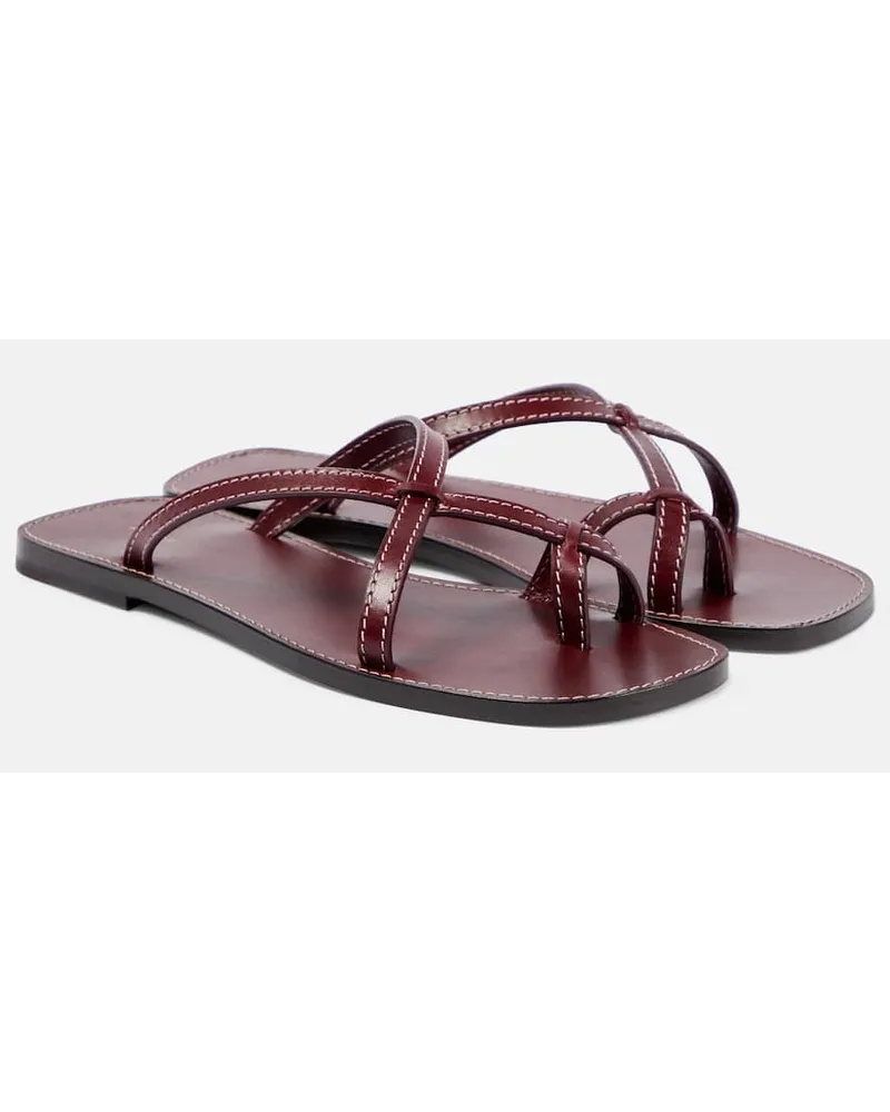 The Row Sandalen Link aus Leder Rot