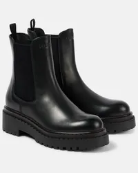 Prada Chelsea Boots aus Leder Schwarz