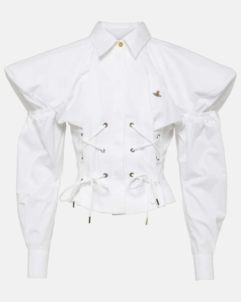 Vivienne Westwood Hemd Gexy aus Baumwollpopeline Weiß