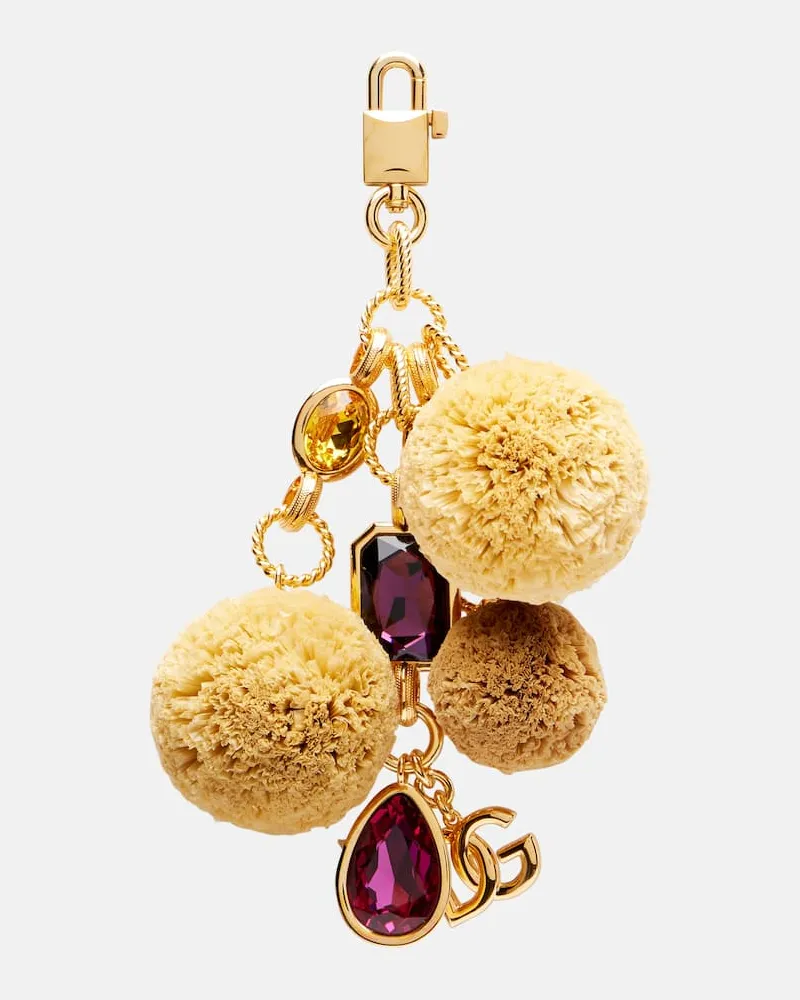 Dolce & Gabbana Verzierter Schlüsselanhänger DG Gold