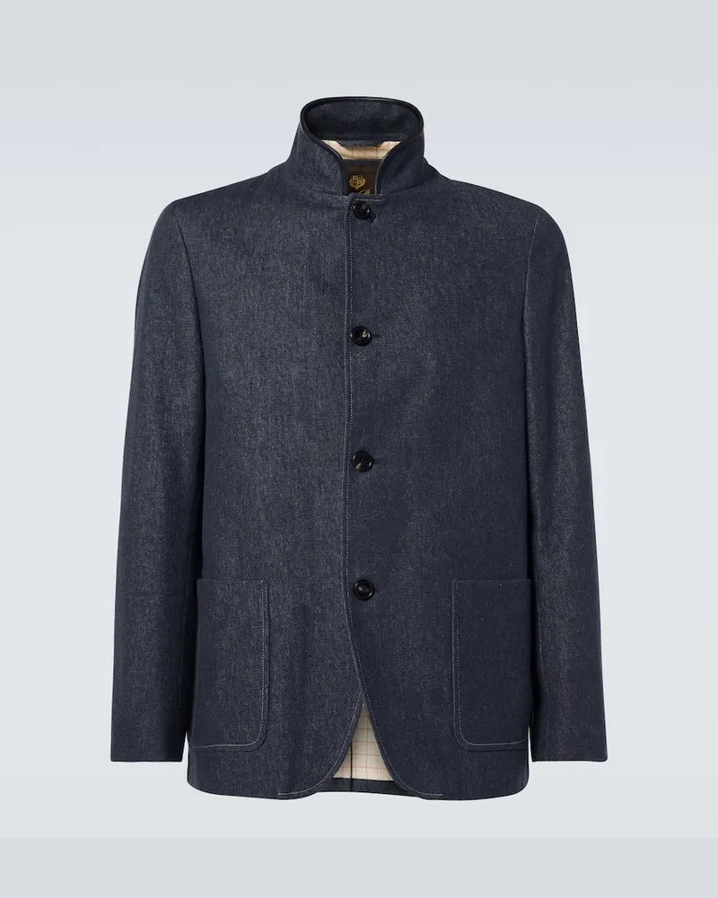 Loro Piana Jacke Spagna aus Denim Blau
